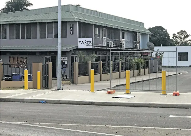  ??  ?? The access road branching off Cawa Road in Nadi into Taste Fiji Kitchen is due to be closed and changed into a children’s recreation­al park.