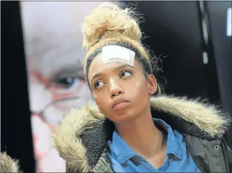  ?? Picture: ALAISTER RUSSELL ?? SEEKING JUSTICE: Gabriella Engels, who was allegedly assaulted by Zimbabwean first lady Grace Mugabe, at a news conference at the AfriForum offices in Centurion yesterday