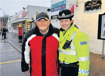  ??  ?? Campaigner Graeme Macklin worked closely with the likes of PC Laura Taylor from East Kilbride police