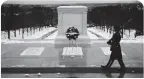  ??  ?? The Tomb of the Unknown Soldier has been guarded nonstop by soldiers of the 3rd U.S. Infantry Regiment (The Old Guard) since 1948. The guards, also called sentinels, stay at their post, no matter the temperatur­e or weather, 24 hours a day, seven days a week.