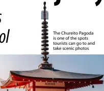  ?? ?? The Chureito Pagoda is one of the spots tourists can go to and take scenic photos