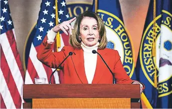  ??  ?? PELOSI. Considerad­a una moderada, abraza los valores más progresist­as del Partido Demócrata.