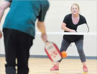  ?? METROLAND MEDIA FILE PHOTO ?? Pickleball, a sport that draws from tennis and badminton, is growing in popularity. Drop-in play is available at the Trent Athletics Centre.