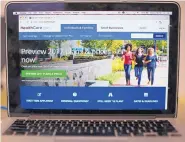  ?? ASSOCIATED PRESS ?? The HealthCare.gov website invites health insurance consumers to review new premiums for 2017. Increases average 25 percent over 2016 rates.