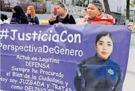  ?? ?? En febrero, marcharon familiares y amigos de Alina Narcizo para exigir justicia