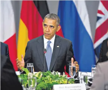  ?? FOTO: DPA ?? Nukleare Sicherheit ist ein zentrales Anliegen von Barack Obama. Zum Gipfel sind Staats- und Regierungs­chefs aus über 50 Ländern nach Washington gekommen.