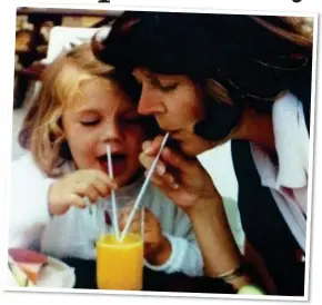  ??  ?? NANNY McAFFEE: Josephine shares a drink with a young Carrie