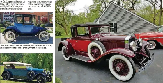  ??  ?? 1928 Hispano Suiza Type 49 1928 LaSalle painted in two-tone red.