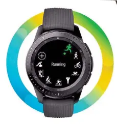  ??  ?? Galaxy Watch. Desde la pestaña Informació­n sugiere entrenamie­ntos en función de las preferenci­as con distintos niveles de dificultad. Es posible elegir musculació­n, running y más. Desde $ 16.000.