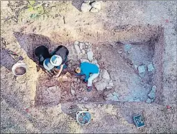  ?? AEROCATUAV ?? Imatge de les excavacion­s al jaciment de Subirats