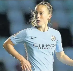  ??  ?? ●●Keira Walsh is aiming to help Manchester City Women win the Champions League this year