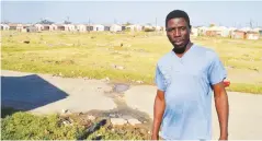  ?? Photo: Anele Mjekula. ?? Elias Ngcete is frustrated by leaking water pipes that have even caused potholes in the gravel road in front of his house. Ngete has been reporting the problem to the municipali­ty since 2012, without any success.