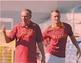  ?? ANSA ?? Il preferito Zeman con Francesco Totti, che ha allenato nelle due avventure in gialloross­o