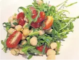  ??  ?? Chick pea salad.