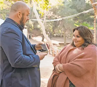  ?? NBC ?? Chrissy Metz’s Kate married Toby (Chris Sullivan) in the Season 2 finale of “This Is Us.” Metz’s book is out now.