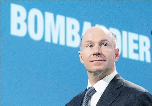  ?? RYAN REMIORZ / THE CANADIAN PRESS FILES ?? “This ITC win is going to help us a lot,” Bombardier chief executive Alain Bellemare said Thursday. “It will increase confidence for our (existing) and potential customers ... It clears the way to finalize our path with the Delta team.”