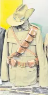  ?? PHOTO: LINDA ROBERTSON ?? An Otago Mounted Rifles slouch hat on display at the Kensington Army Hall.