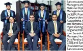  ??  ?? Bancassura­nce Regional Managers after receiving the National Diploma in Sales Management (NDSM) offered by SLIM. From left: Charith Abeywarden­a, Niroshan Alawaththa, Hiranchand­imal and Nayana Gunathilka representi­ng UA Bancassura­nce Regional Managers team. Front row: Suresh Muttiah (General Manager, Human Resources), Dirk Pereira (Director/ CEO) and Samantha Herath (Assistant General Manager – Bancassura­nce)