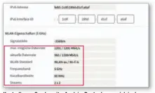  ??  ?? Kontrolle von Senderseit­e: Auch im Router lassen sich in der Regel Informatio­nen zur Verbindung mit jedem Client einsehen.