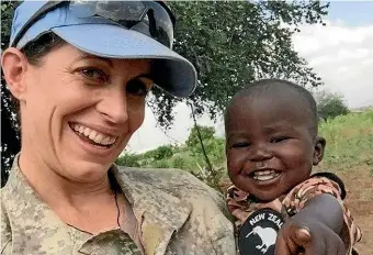  ??  ?? Lieutenant Colonel Melanie Childs, who was fulfilling a role with the United Nations in South Sudan.