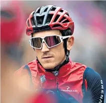  ?? ?? Test of stamina: Geraint Thomas says this year’s Giro has been ‘by far the worst weather-wise’