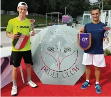  ?? ?? Volpin e Albano, campioni nel Master Nazionale Padel 2022