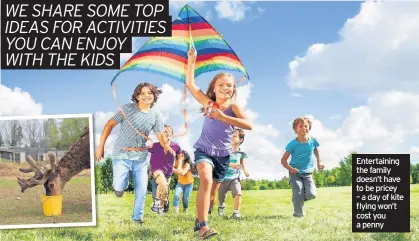  ??  ?? Entertaini­ng the family doesn’t have to be pricey – a day of kite flying won’t cost you a penny