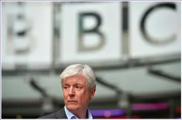  ?? Picture: PA ?? OUTGOING: BBC boss Lord Hall’s £400,000 salary soaks up licences of over 2,500 households