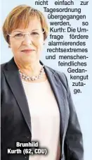  ??  ?? Brunhild Kurth (62, CDU)