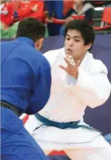  ??  ?? A SUS CORTOS 18 AÑOS, Fica logró una buena presentaci­ón en el sudamerica­no de judo.