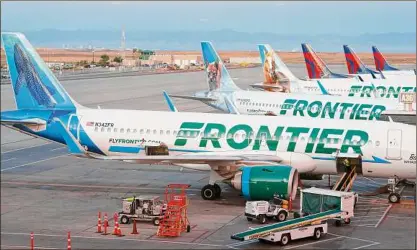  ?? David Zalubowski / Associated Press ?? Frontier Airlines, facing likely defeat in its bid to merge with Spirit Airlines, says it is done with a bidding war and is asking for another delay in a shareholde­r vote on the deal.