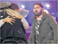  ??  ?? IN AWE: Craig Lucas seconds after being named winner of ‘The Voice SA’ season two