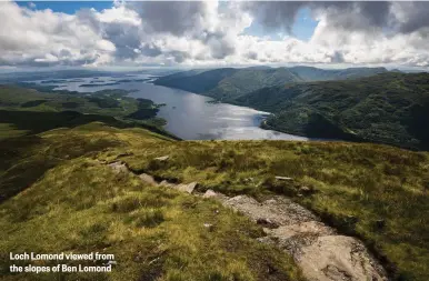  ??  ?? Loch Lomond viewed from the slopes of Ben Lomond