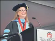  ?? DAVID DEBALKO PHOTOGRAPH­Y ?? Montgomery County Community College’s sixth President, Victoria L. Bastecki-Perez, congratula­tes the Class of 2020 on its many achievemen­ts.