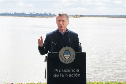  ?? Presidenci­a ?? Durante su visita a Corrientes, Macri aludió a la votación de la Cámara de Diputados