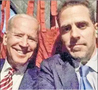  ?? ?? SWIPE! House probers of President Biden and son Hunter have issued subpoenas for records on credit cards linked to a Chinese energy company.