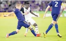  ?? DOUGLAS DEFELICE/USA TODAY SPORTS ?? Orlando City SC midfielder Christophe­r Mueller, left, has 3 goals on the season and has played in 27 MLS matches, making 19 starts.