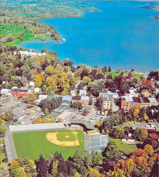  ?? ThisIsCoop­erstown.com ?? DOUBLEDAY FIELD in Cooperstow­n, N.Y., is where the annual Hall of Fame Classic legends baseball game featuring retired major leaguers is played.