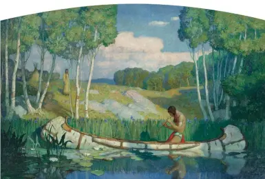  ??  ?? N.C. Wyeth (1882-1945), Indian Love Call, 1927, oil on canvas, 46 x 69¼” Estimate: $2/3 million SOLD: $3,510,000