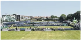  ??  ?? BEAUTIFUL SUMMER’S DAY The Canoe Lake courts bathed in sunshine during the 2018 Southsea Trophy