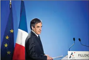  ??  ?? François Fillon estime ne pas avoir été traité comme un justiciabl­e ordinaire.