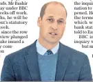  ??  ?? Martin Bashir, who has been on sick leave, pictured on Tuesday, right. The Duke of Cambridge, below, issued a statement this week welcoming the inquiry