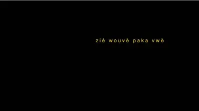  ??  ?? Minia Biabiany. « Pawòl sé van ».
2020. Vidéo. 13 min. Deux photogramm­es / screenshot­s. (Court. l’artiste)