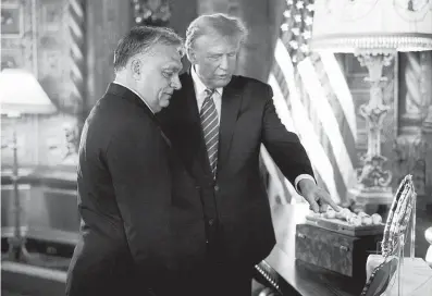  ?? FOTO PROFIMEDIA ?? Maďarský premiér Viktor Orbán v průběhu své nedávné cesty do USA nenavštívi­l jejich prezidenta Joea Bidena. A na rozdíl od českého předsedy vlády Petra Fialy vyrazil za kandidátem Republikán­ské strany na hlavu Spojených států amerických Donaldem Trumpem.