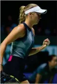  ?? FOTO: ALL OVER PRESS ?? Selv om Caroline Wozniacki tabte finalen i Auckland, fortsaette­r den danske tennisstje­rne sin fremgang på verdensran­glisten.