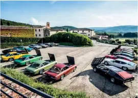  ??  ?? In all, 20 cars joined this evocative anniversar­y meander through the marque’s homeland