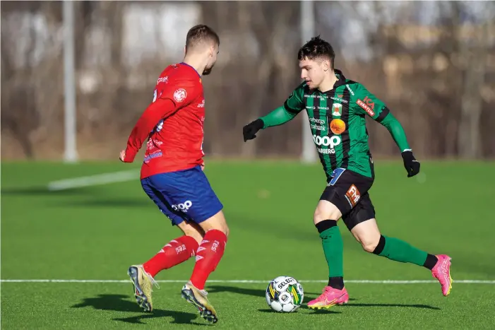  ?? ?? Varbergs Isak Bjerkebo stod för ett mål och en assist mot IFK Luleå.
ARKIVBILD: KRISTER ANDERSSON