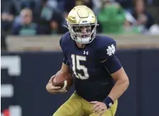  ?? CoURTesy FIGHTING IRIsH medIA ?? ‘MY DREAM SCHOOL’: Phil Jurkovec, shown here during his time at Notre Dame, dreamed of playing for the Irish growing up, but grew frustrated with his backup role and wanted to go somewhere he could play.