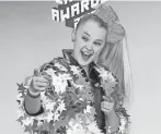  ?? SHOTWELL/INVISION/AP RICHARD ?? Jojo Siwa is pictured at the Nickelodeo­n Kids’ Choice Awards in 2019 in Los Angeles. Siwa will compete as part of the first same-sex pairing on “Dancing With the Stars” for the show’s upcoming 30th season.