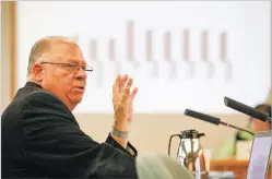  ?? GABRIELA CAMPOS/NEW MEXICAN FILE PHOTO ?? Stan Rounds, executive director of the New Mexico Coalition of Education Leaders, stands against a proposal to pull money from the state’s multibilli­ondollar Land Grant Permanent Fund to expand prekinderg­arten initiative­s. The endowment is designed to support K-12 public education programs, he says, and should be reserved for that mission.